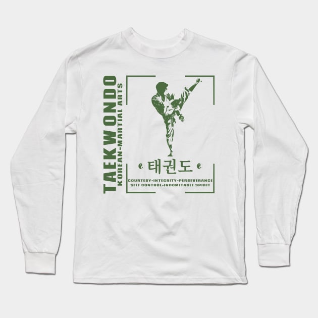 taekwondo Long Sleeve T-Shirt by dishcubung